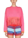 Gallo 1927 Logo Embroidery Sweater In Fuchsia
