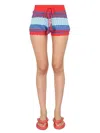 Gallo 1927 Striped Pattern Shorts In Multicolour