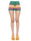 Gallo 1927 Stripe Pattern Shorts In Multi