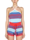 Gallo 1927 Striped Pattern Back Knot Top In Multicolour