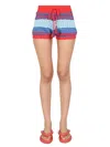Gallo 1927 Striped Pattern Shorts In Multi