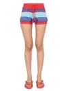 Gallo 1927 Striped Pattern Shorts In Multicolour