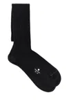 Gallo Black Stretch Cotton Blend Socks In Black