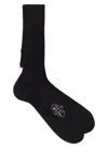 Gallo Black Wool Blend Socks In Black