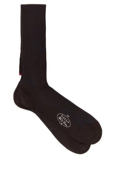 Gallo Brown Wool Blend Socks