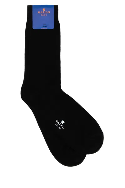 Gallo Black Stretch Cotton Blend Socks