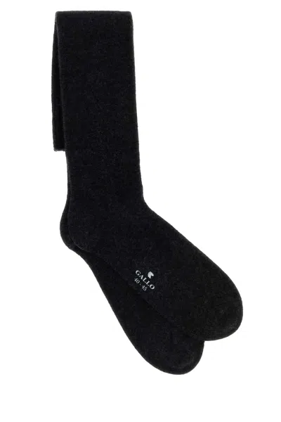 Gallo Cashmere Blend Socks In Grey