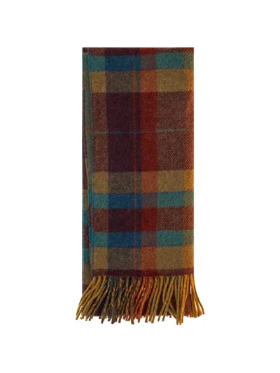 Gallo Check-pattern Fringed Scarf In Multi