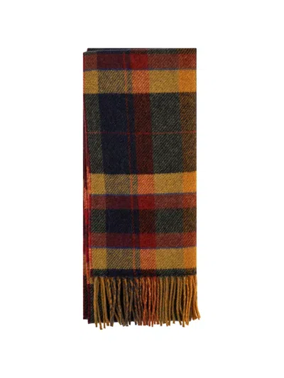 Gallo Check-pattern Fringed Scarf In Multi