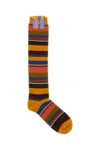 Gallo Embroidered Stretch Cotton Blend Socks In Multi