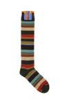 Gallo Embroidered Stretch Cotton Blend Socks In Multi