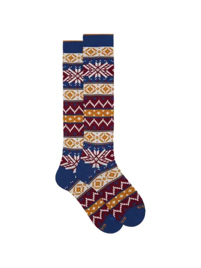 Gallo Fair Isle-pattern Socks In Multi