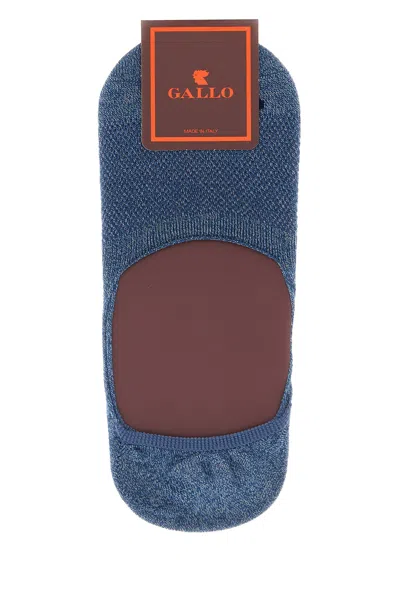 Gallo Melange Air Force Stretch Cotton Blend Invisible Socks In Gray
