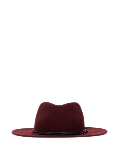 Gallo Felt Fedora Hat In Red