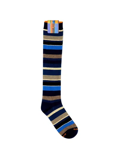 Gallo Horizontal-stripe Socks In Multi