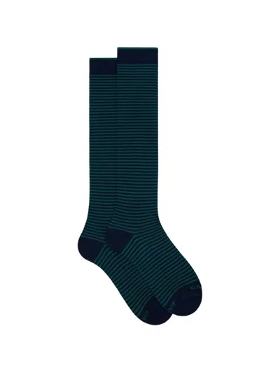 Gallo Horizontal-stripe Socks In Metallic