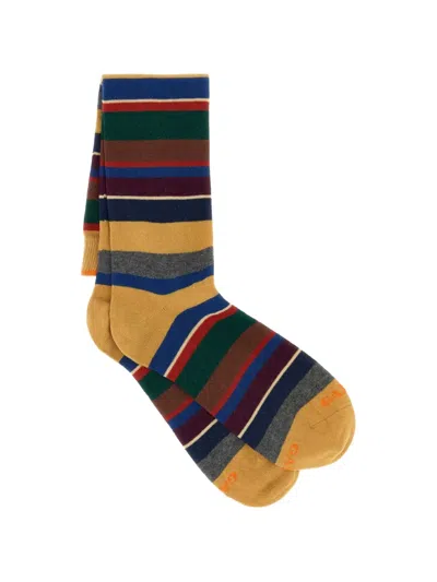 Gallo Horizontal-stripe Socks In Multi