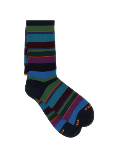 Gallo Horizontal-stripe Socks In Multi