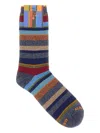 Gallo Metallic-striped Socks In Blue