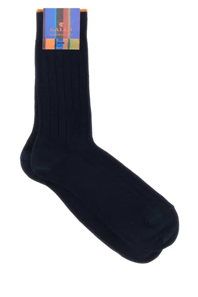 Gallo Midnight Blue Stretch Cotton Blend Mini Socks For Men In Black