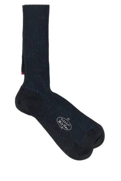 Gallo Midnight Blue Wool Blend Socks