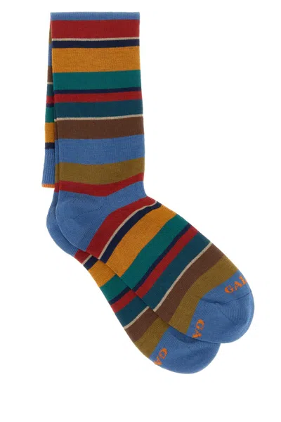 Gallo Multicolor Mini Stretch Cotton-blend Socks In Multicoloured