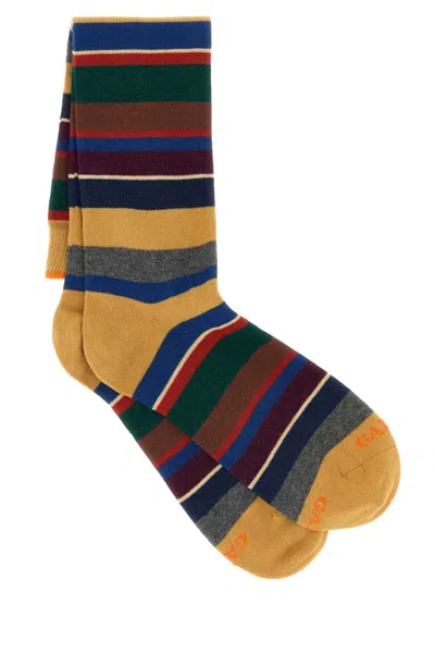 Gallo Multicolor Stretch Cotton Blend Mini Socks For Men In Multicoloured