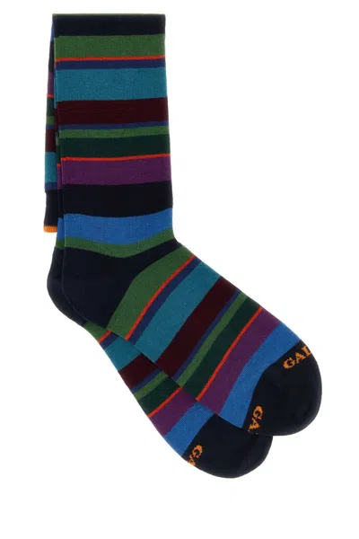 Gallo Multicolor Stretch Cotton Blend Mini Socks For Men In Multicoloured