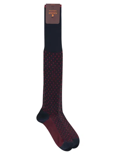 GALLO GALLO PATTERNED COTTON LONG SOCKS