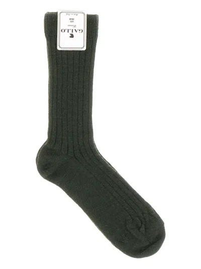 Gallo Ribbed Socks In Green
