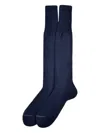 Gallo Ribbed-trims Socks In Blue