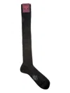 Gallo Long Cotton Socks In Black