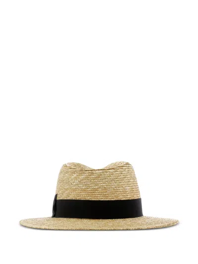 Gallo Ribbon-bow Fedora In Neutral
