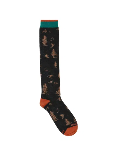 Gallo Ski-intarsia Knee-high Socks In Multi