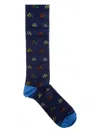 Gallo Squirrel-pattern Socks In Blue