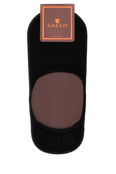 Gallo Stretch Cotton Blend Invisible Socks In Black