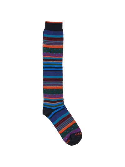 Gallo Striped Polka-dot Socks In Multi