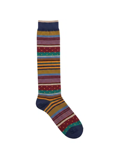 Gallo Striped Polka-dot Socks In Multi