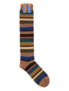 Gallo Embroidered Stretch Cotton Blend Socks In Multi