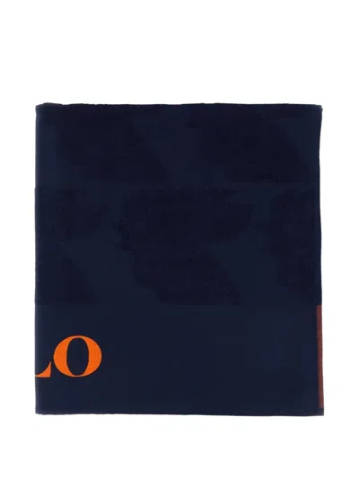 Gallo Terry Logo Beach Towel In Blue