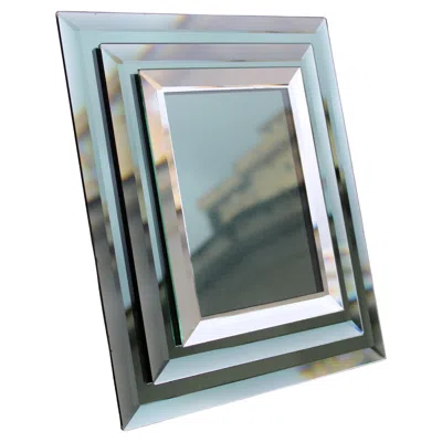 Pre-owned Gallotti & Radice 1960 Rectangular Molato Crystal Photograph Holder In Gray
