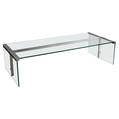 Pre-owned Gallotti & Radice Large Coffee Table In Glass And Metal By Pierangelo Gallotti For Gallotti&radice In Gray