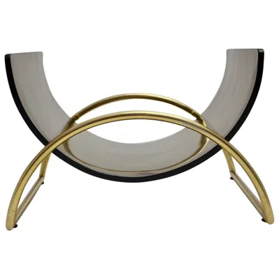 Pre-owned Gallotti & Radice Mid-century Modern Magazine Brass Rack Lira L1 By  1970s, Italy In Brown