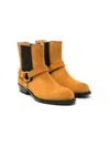 Gallucci Almond-toe Suede Ankle Boots In Brown