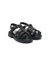 Gallucci Buckle-fastening Leather Sandals In Black