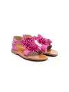 Gallucci Calf-suede Open-toe Sandals In Pink
