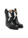 Gallucci Colourblock Cowboy Boots In Black