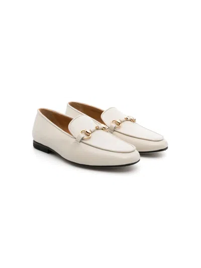 Gallucci Kids' Horsebit-detail Leather Loafers In Neutrals