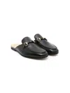 Gallucci Horsebit-detail Leather Slippers In Black