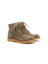 Gallucci Lace-up Suede Brogue Boots In Brown
